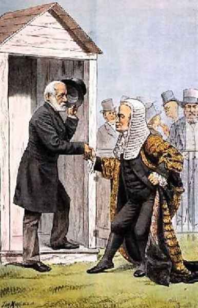 Goodbye to Judge Clark from St Stephens Review Presentation Cartoon 8 Dec 1888 - view 1