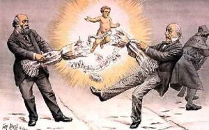 The New Year from St Stephens Review Presentation Cartoon 31 December 1887