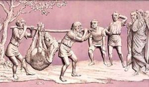 The Old Man and his Ass or How They Carried the Home Rule Bill from St Stephens Review Presentation Cartoon 22 May 1886 by Tom Merry