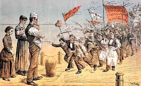 The German Invasion from St Stephens Review Presentation Cartoon 2 October 1886 - view 1
