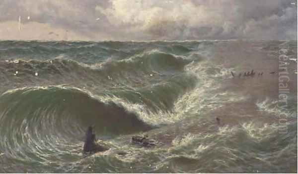 A Coming storm, Ebb-tide on the Goodwin Sands - view 1