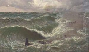 A Coming storm, Ebb-tide on the Goodwin Sands by Thomas Rose Miles