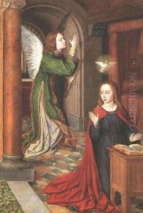 The Annunciation 1500 by Master of Moulins (Jean Hey)