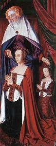 Anne de France, Wife of Pierre de Bourbon 1498-99 by Master of Moulins (Jean Hey)