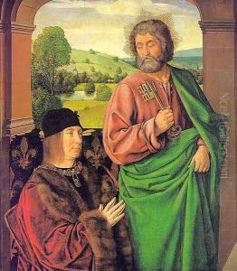 Pierre II- Duke of Bourbon, Presented by St. Peter 1492-93