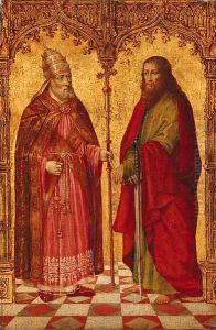 Saints Peter and Paul in a feigned Gothical portico