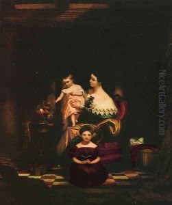 Mrs. Richard C. Morse and Her Two Children (Elizabeth Ann and Charlotte) by Samuel Finley Breese Morse