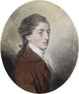 Portrait Of A Gentleman Wearing A Brown Coat by Hugh Douglas Hamilton