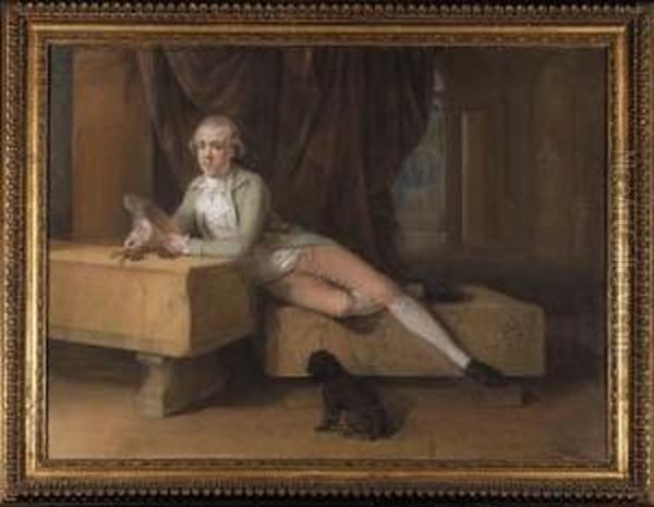 Portrait Of James Colyear
Dawkins Of Standlynch Park, Wiltshire,leaning On A Roman Sarcophagus At
The Villa Albani At Rome Duringhis Grand Tour In The 1780s - view 1