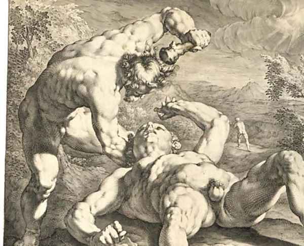 Cain killing Abel, after C. van Haarlem - view 1