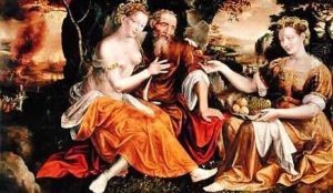 Lot and his Daughters 1565 by Jan Massys
