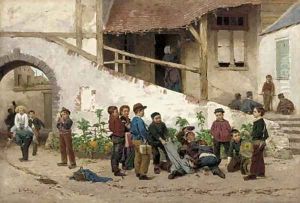 After School Antics by Antoine Edouard Joseph Moulinet