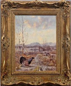 Balzende Auerhahne In Herbstlicher Alpenlandschaft