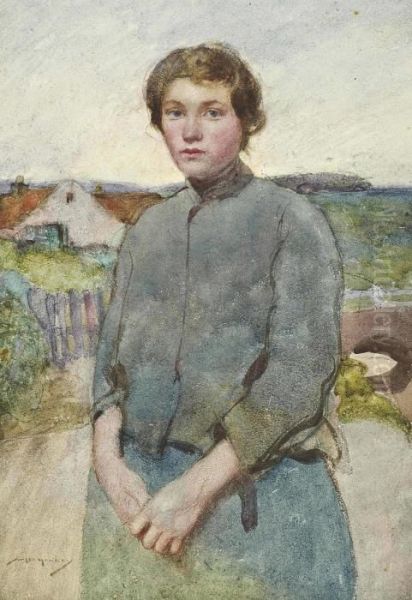Portrait Of A Young French Farmworker - view 1