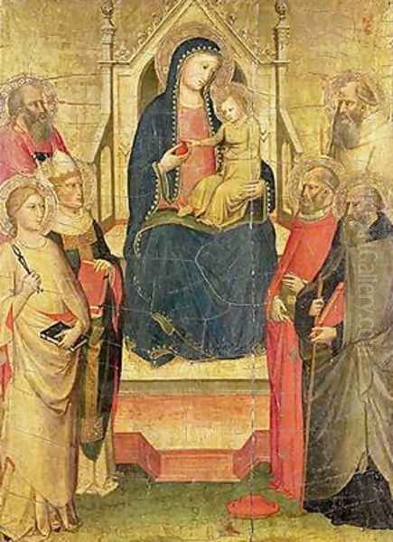 Madonna and Child Enthroned with St Apollonia St Mark a Bishop Saint St Jerome St Benedict and St Anthony of Padua - view 1