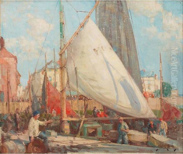 Preparing For Fishing,
Honfleur - view 1
