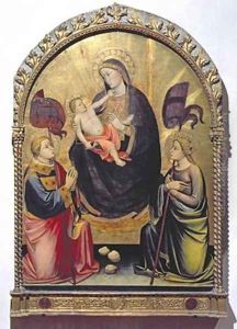 Madonna and Child with St Stephen and St Ursula by di Nardo Mariotto