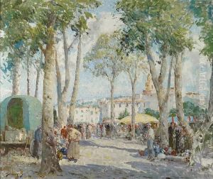 A Market In Provence by William Lee Hankey