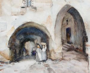 Figures Under An Arch