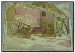 Sketch Of A Cart Shed by William Lee Hankey
