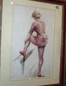 A Rear View Study Of A Ballerina