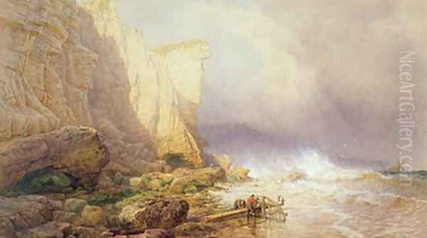 Stormy Weather Clearing Seaton Cliffs South Devon - view 1