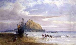 A September Evening St Michaels Mount Cornwall by John Mogford