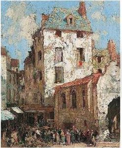 Market At Beaune by William Lee Hankey