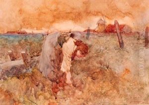 Girl Picking Turnips