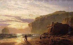 Off the Cornish Coast or Trebariwith Strand by John Mogford