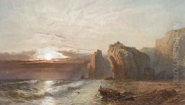 Sunset at Kynance Cove, Cornwall - view 1