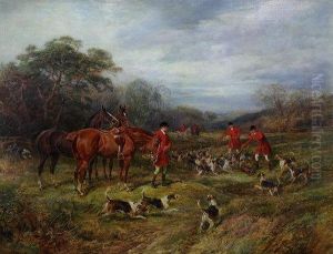 Hunting Scene by Heywood Hardy