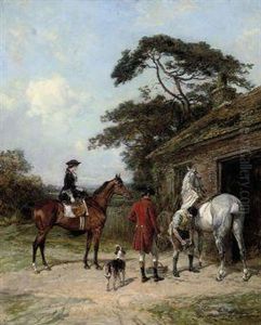 A Visit To The Blacksmith by Heywood Hardy