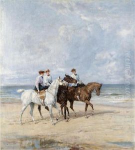 Riding On The Dunes by Heywood Hardy