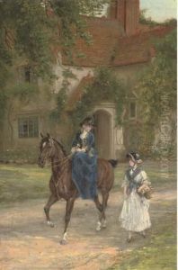 A Mistress With Her Maid by Heywood Hardy