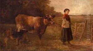Cow-girl by Heywood Hardy