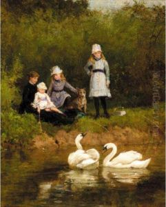 An Idyllic Afternoon by Heywood Hardy