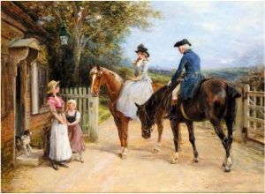 A Visit Before The Ride by Heywood Hardy