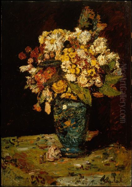 Flowers in a Blue Vase - view 1