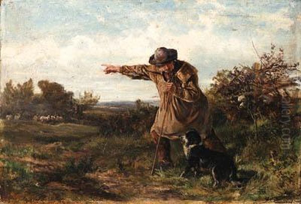 A Shepherd With His Dog - view 1