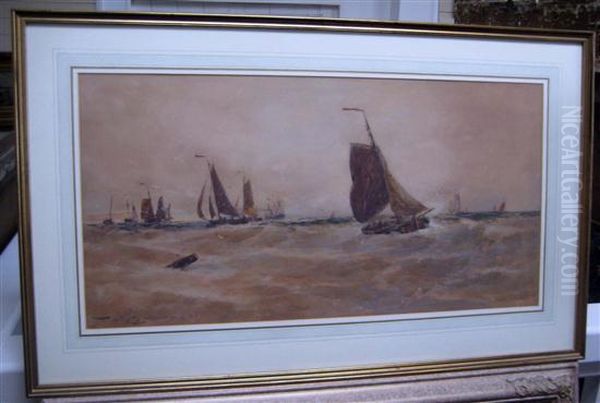 Dutch Fishing Fleet Getting Under Weigh - view 1