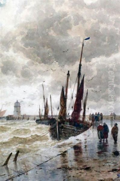 Calais Luggers In Ramsgate Harbour - view 1