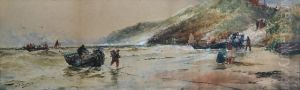 Unloading The Catch, Equihen by Thomas Bush Hardy