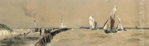 Boulogne Pier by Thomas Bush Hardy