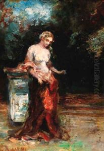 A young beauty in a garden