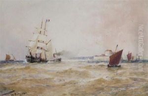 Off Ambleteuse by Thomas Bush Hardy