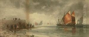 Boats Coming Into Harbour by Thomas Bush Hardy