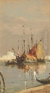 Fishing Boats In Venice by Thomas Bush Hardy