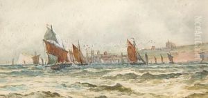 Shipping Off The Coast by Thomas Bush Hardy