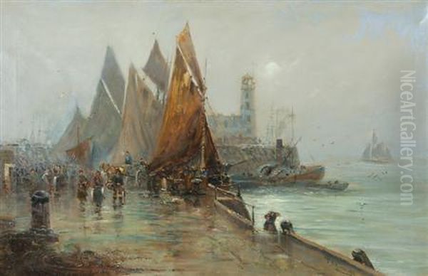 Fisherfolk On A Quay - view 1